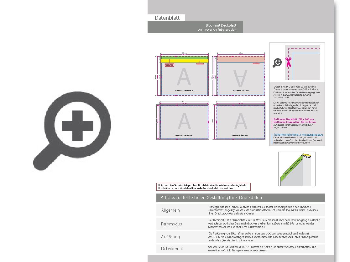 Product Bild block_mit_leimbindung_und_deckblatt__din_a4_quer__200_blatt__4_4_farbig_beidseitig_bedruckt