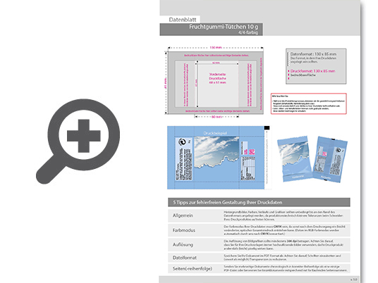 Product Bild fruchtgummi-t__tchen_10g_(form__herzen)__4_4_farbig_beidseitig_bedruckt